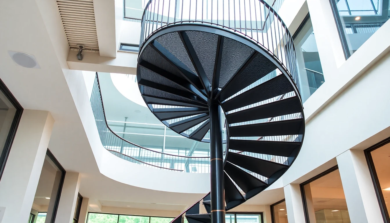 Outdoor Steel Spiral Staircase – Commercial