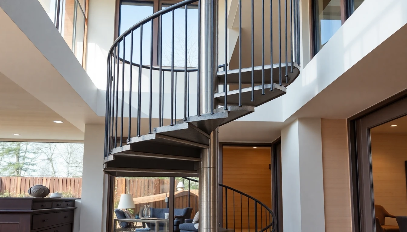 Outdoor Steel Spiral Staircase – Residential