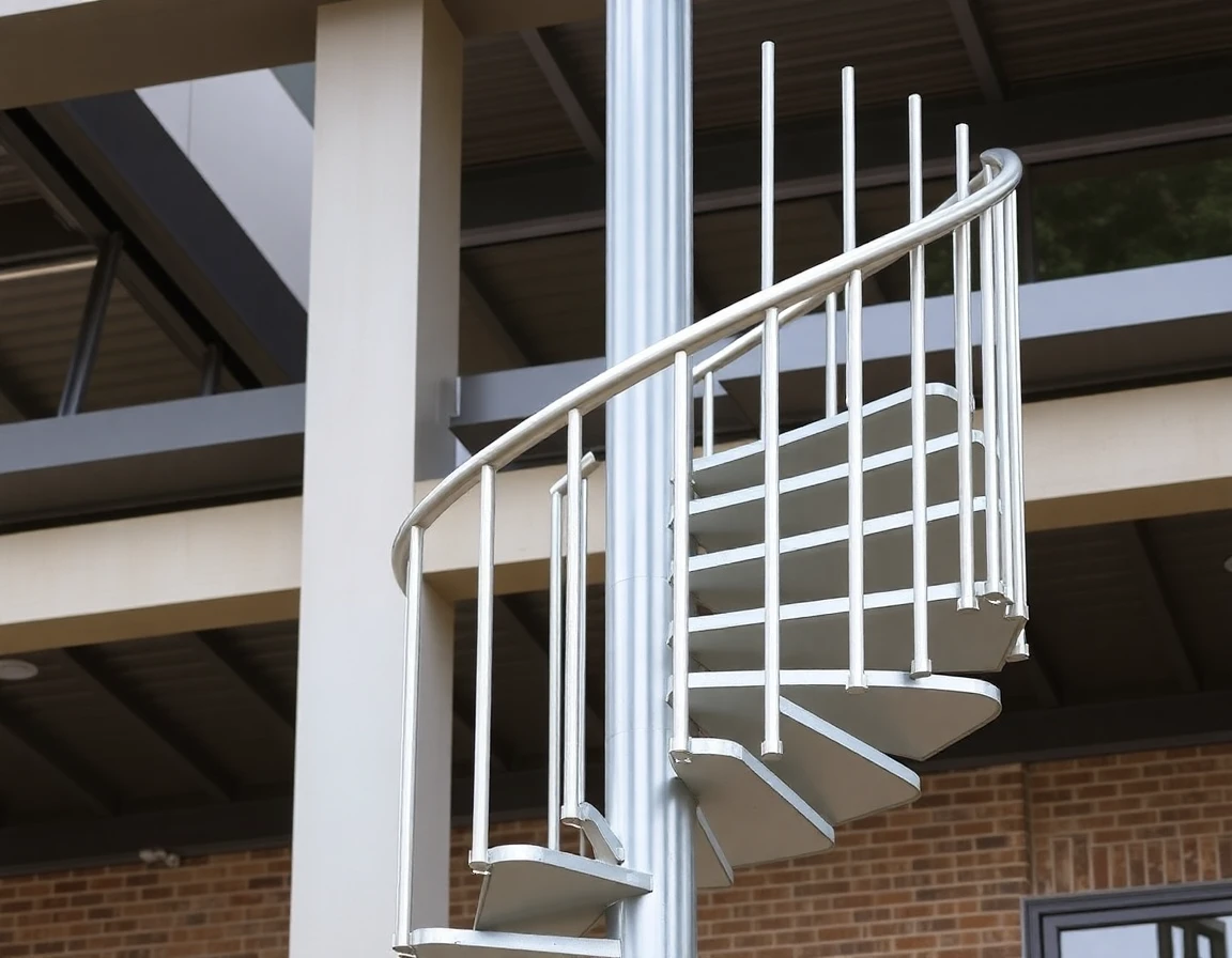 Outdoor Steel Spiral Staircase – Variant