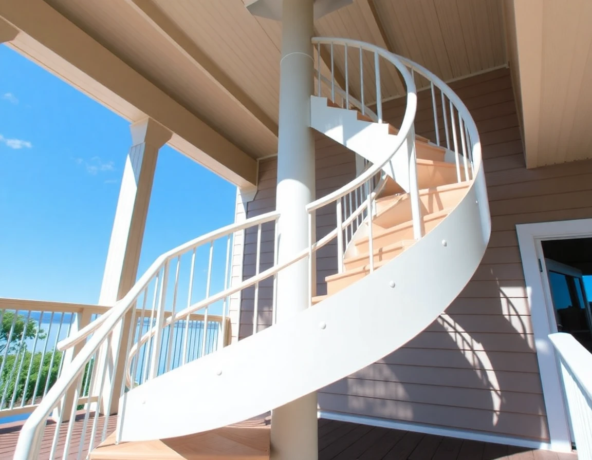 Spiral Staircase Outdoor Deck – Variant