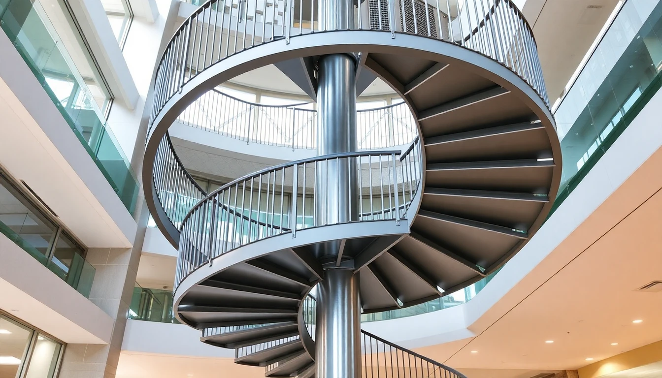 Steel Spiral Staircase Outdoor – Commercial