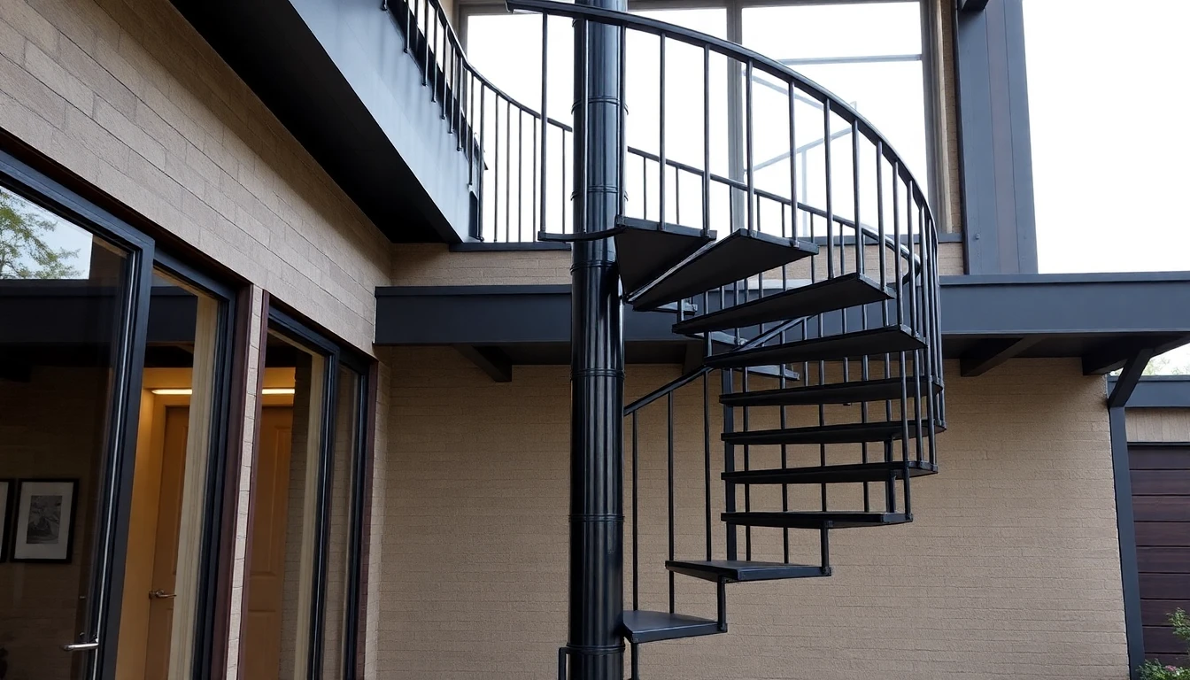 Steel Spiral Staircase Outdoor – Residential