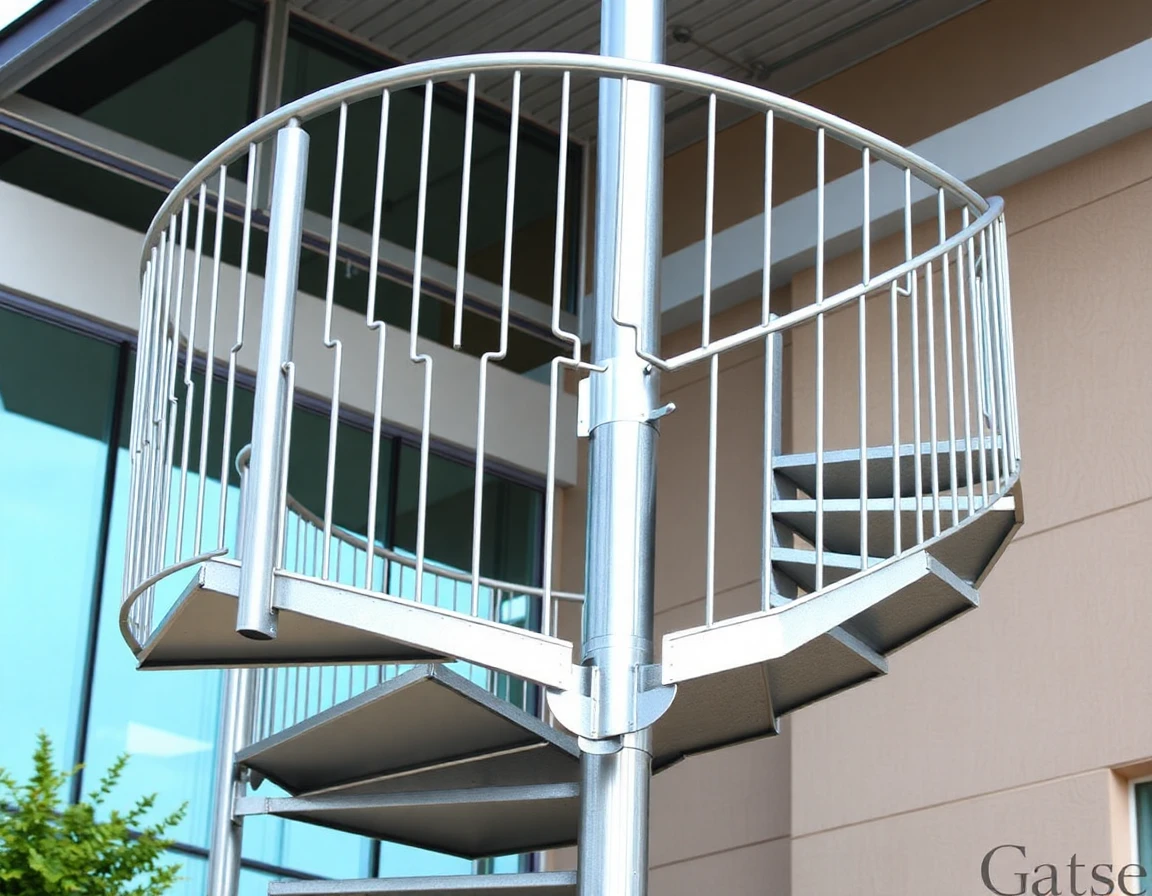 Steel Spiral Staircase Outdoor – Variant