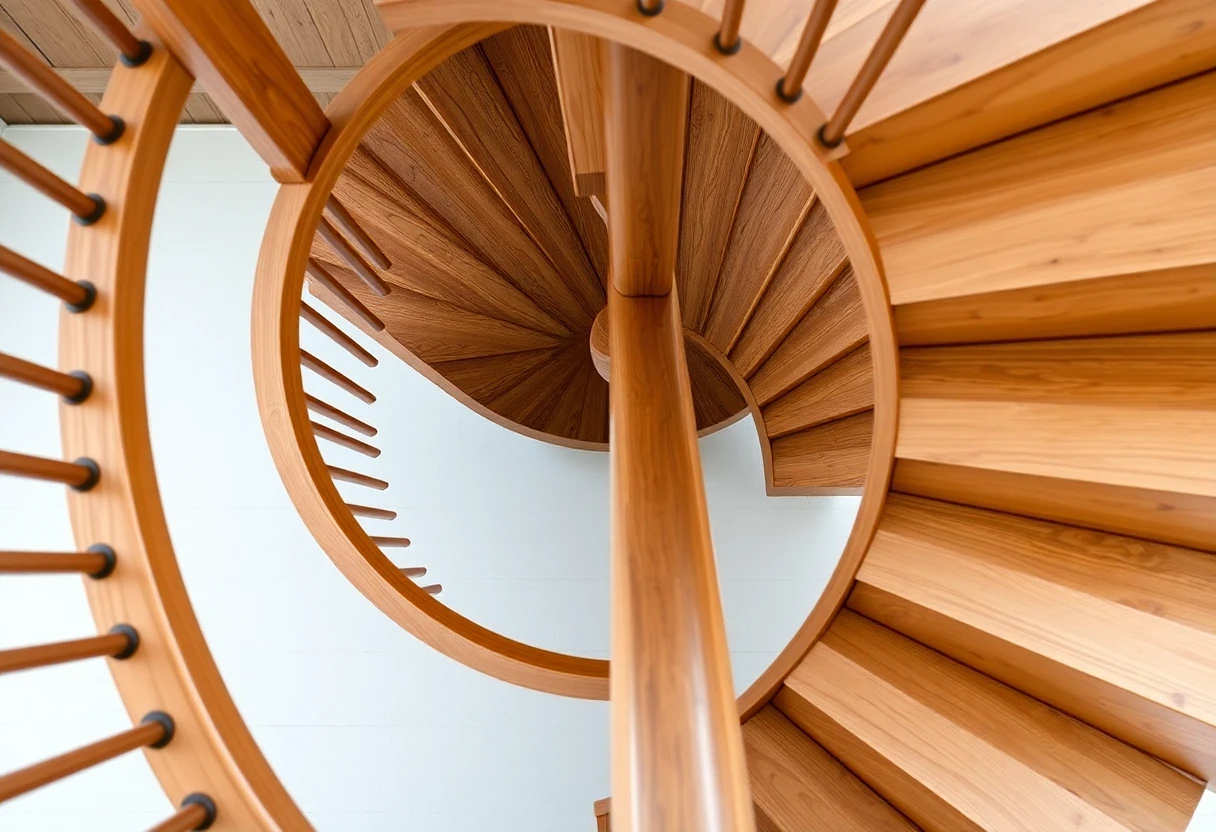 Wood Spiral Staircase Outdoor – Detail