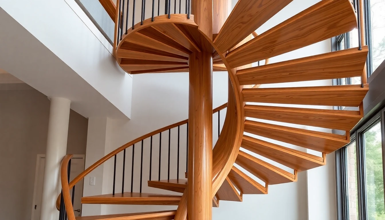 Wood Spiral Staircase Outdoor – Residential