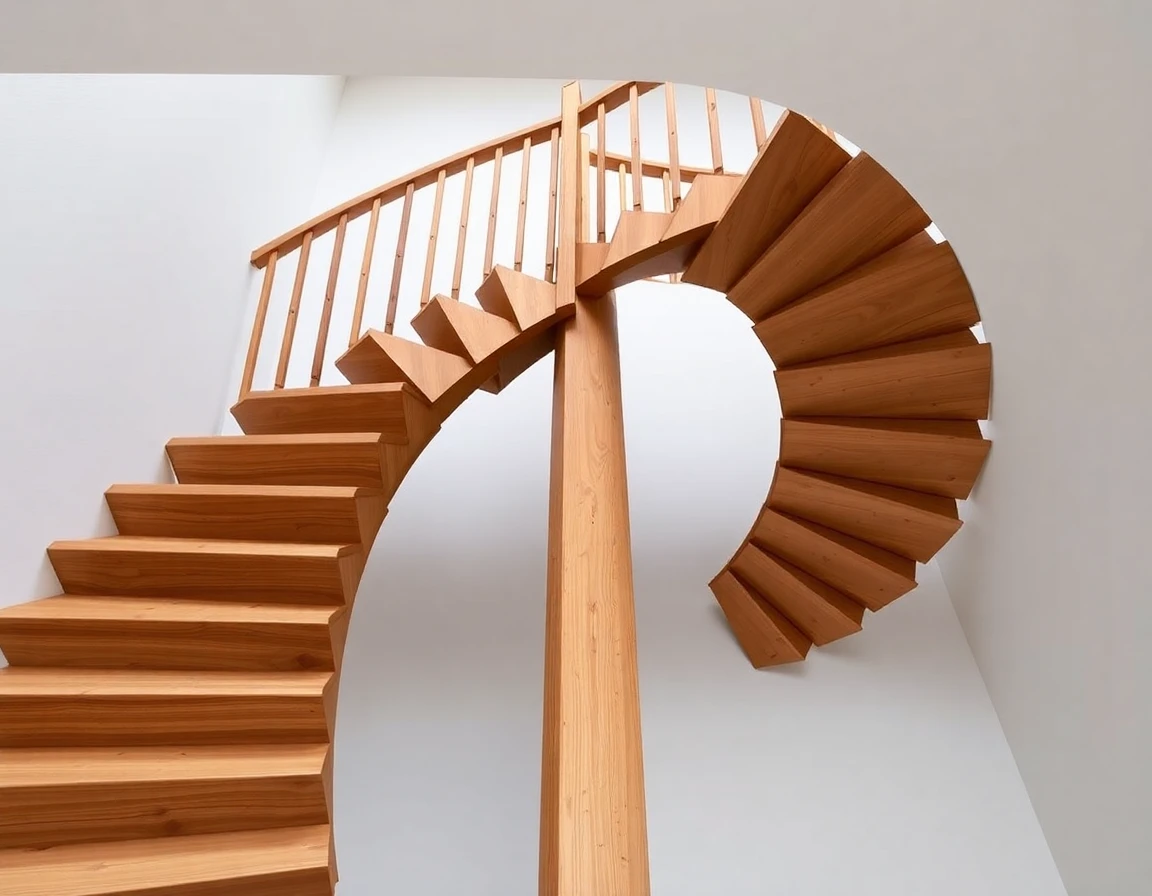 Wood Spiral Staircase Outdoor – Variant