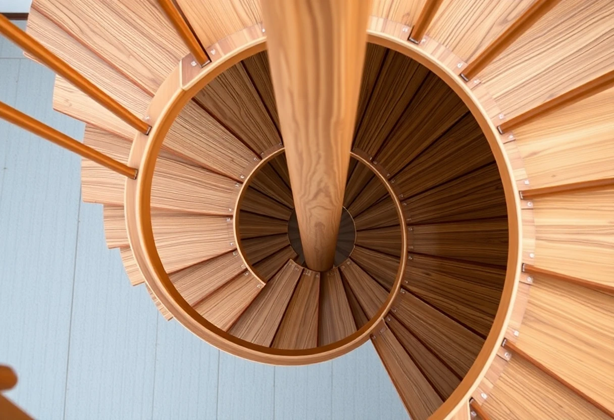 Wooden Spiral Staircase Outdoor – Detail