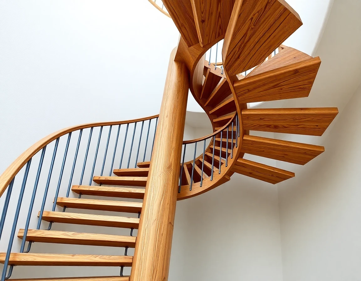 Wooden Spiral Staircase Outdoor – Variant